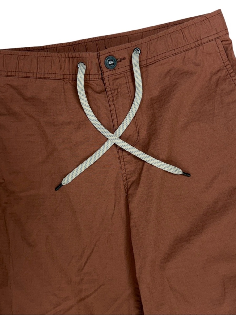 Vuori Pants Womens Medium Brown Wide Leg Ripstop Organic Crop Drawstring VW416